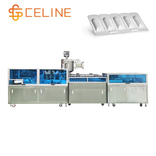 Sistema de llenado y sellado de máquinas de línea de producción de supositorios farmacéuticos
