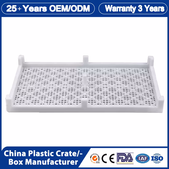 Comercio al por mayor 600x800x75mm precio barato HDPE de grado alimentario apilable de secado agrícola Bandeja de plástico para secar mariscos/frutas/verduras/jabón pasta/champiñones/drogas